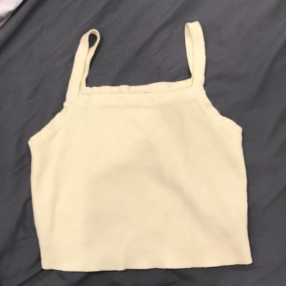 NWOT brandy cropped knit tank